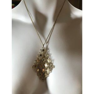 Sexy Sarah Coventry dainty  Bib Necklace goldtone